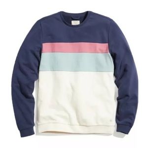 Marine Layer Jordan Sweatshirt in Navy/Natural/Pink/Blue